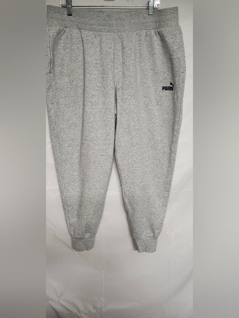 Puma Men’s Light Gray Heather Jogger Sweatpants